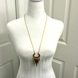 Gold Stella and Dot statement necklace. Adjustable length.
